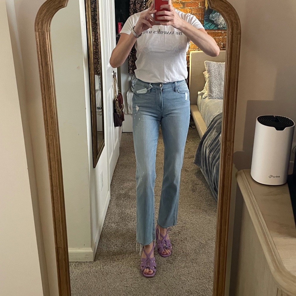 NWOT FRAME Denim Le High Straight Leg Cuffed Jean